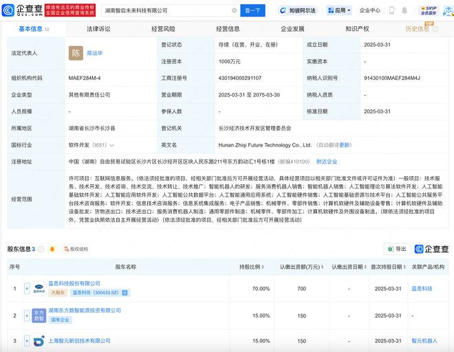 智元機器人攜手藍思科技，于湖南成立智啟未來公司，聚焦人工智能理論與算法軟件開發(fā)